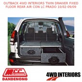 OUTBACK 4WD INTERIORS TWIN DRAWER FIXED FLOOR REAR AIR CON LC PRADO 10/02-09/09